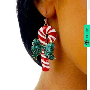 Candy cane earrings!
